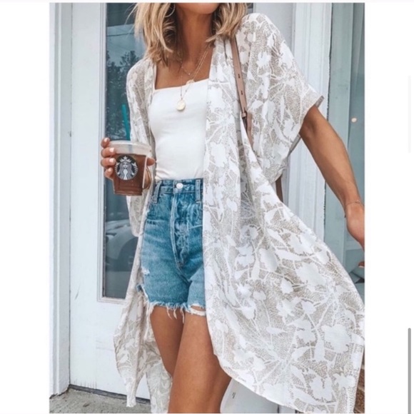 Last 1 New Love Floral Print Kimono Cardigan - Picture 3 of 7